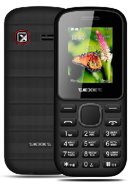 Мобильный телефон TEXET TM-130 BLACK-RED (2 SIM)