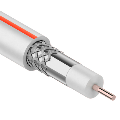 Коаксиальный кабель PROCONNECT (01-2401-2) SAT 50M+CCS/AL/AL, 75 Ом, 100м., белый