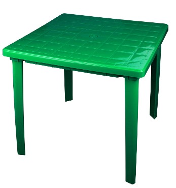 Мебель из пластика АЛЬТЕРНАТИВА М2596 стол 800х800х740мм квадратный (зеленый)