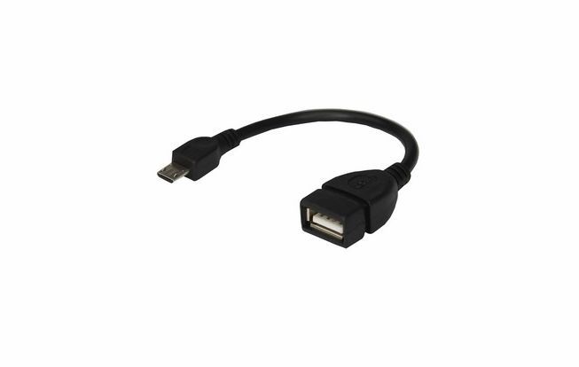 Кабель usb micro / mini REXANT (18-1182) USB КАБЕЛЬ OTG MICRO USB НА USB ШНУР 0.15 М, ЧЕРНЫЙ