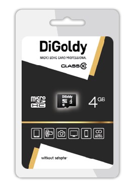 Карта памяти DIGOLDY 4GB microSDHC Class10 - б/а