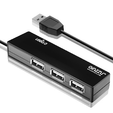 USB хаб GINZZU GR-334UB (3xUSB 2.0 + 1xUSB 3.0)