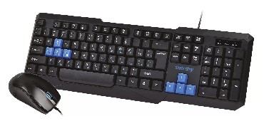 Комплект для компьютера клавиатура+мышь SMARTBUY SBC-230346-KB черный/синий