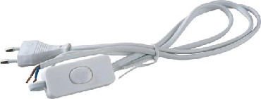 Удлинители электрические VOLSTEN (9350) S-LRBK, Белый (сетевой кабель с плоской вилкой, выключатель,без земли, 1.5 м)