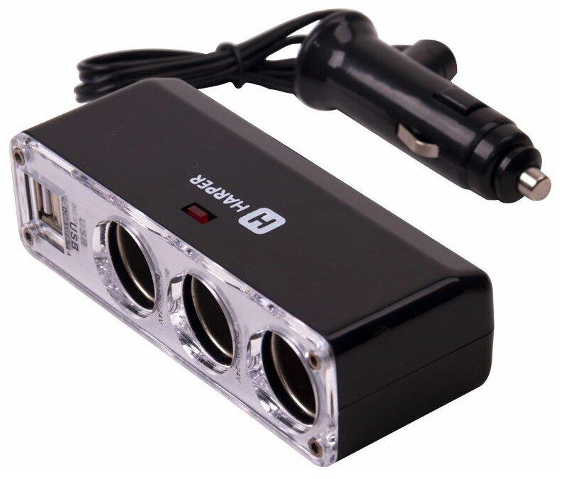 Разветвитель HARPER DP-096 разветвитель на 3 выхода + 2 USB