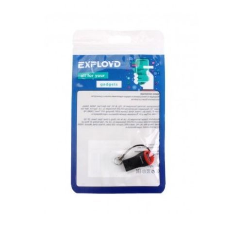 Кардридер EXPLOYD EX-AD-265 microSD USB 2.0 пластик черный Кардридер