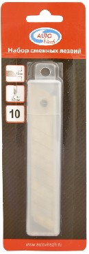  AUTOVIRAZH (AV-0618) Лезвия для ножа 18мм упаковка 10шт