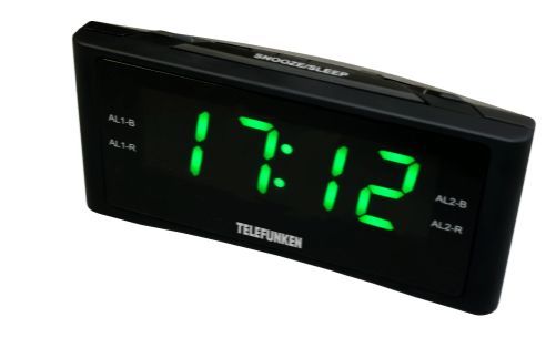 Радиочасы TELEFUNKEN TF-1712(черный с зеленым)