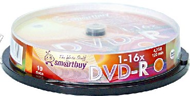 Оптический диск SMARTBUY (SB000128) DVD-R 4, 7GB 16X CB-10