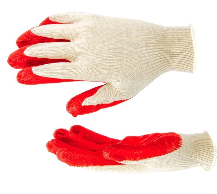 Перчатки REXANT (09-0220) Перчатки Х/Б с латексным покрытием (11 класс), красные (20)