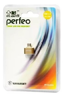 USB-устройство PERFEO USB ADAPTER WITH OTG (PF-VI-O003 GOLD) золотой