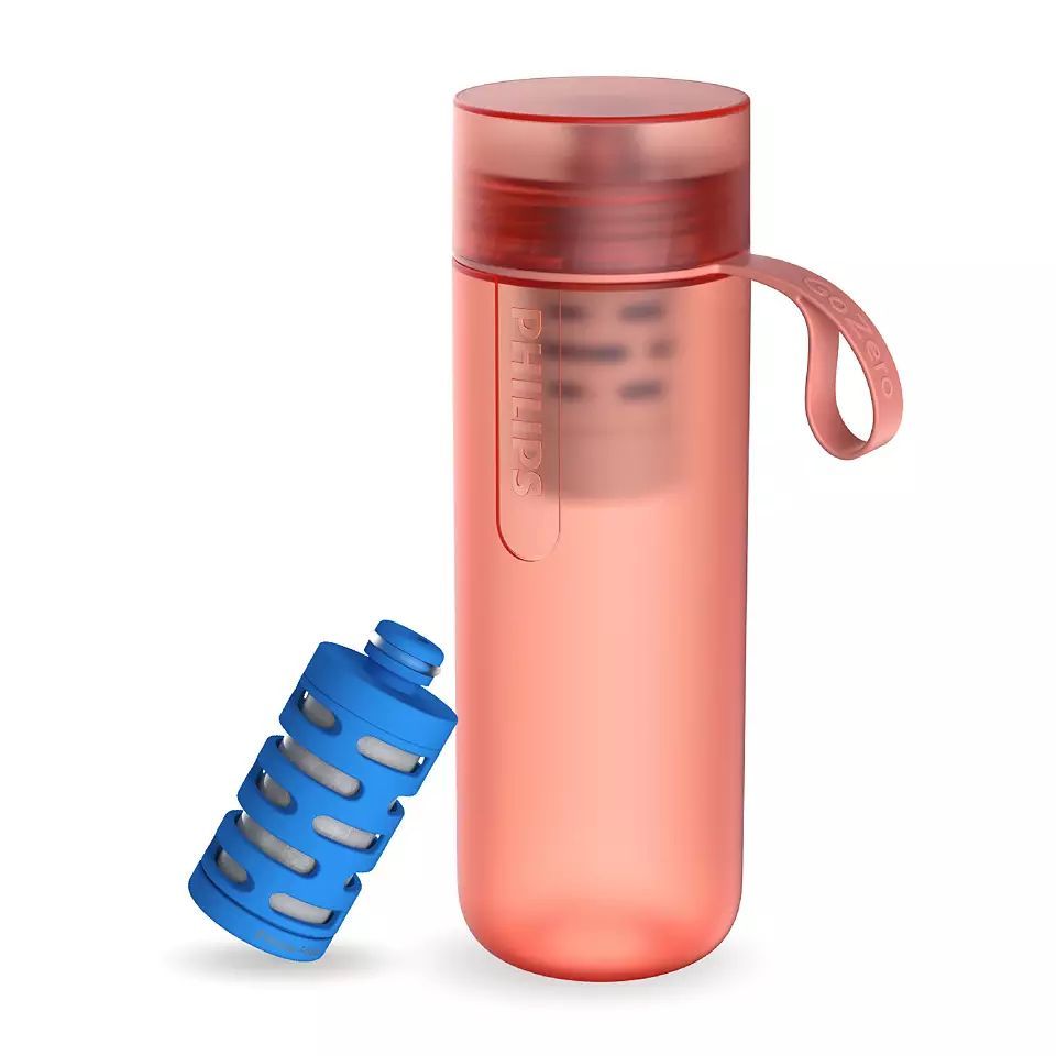 Бутылка-фильтр фитнес-спорт PHILIPS Бутылка-фильтр фитнес/спорт, цвет розовый AWP2712RDR/58