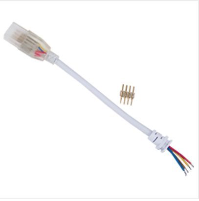 аксессуары для светильников ECOLA SCJM14ESB LED STRIP 220V CONNECTOR кабель RGB 150мм с муфтой и разъемом IP68 для ленты RGB 14X7