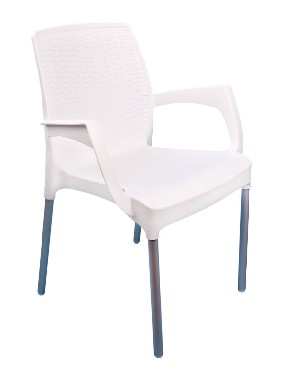 Мебель из пластика АЛЬТЕРНАТИВА М6325 кресло Прованс (белый)