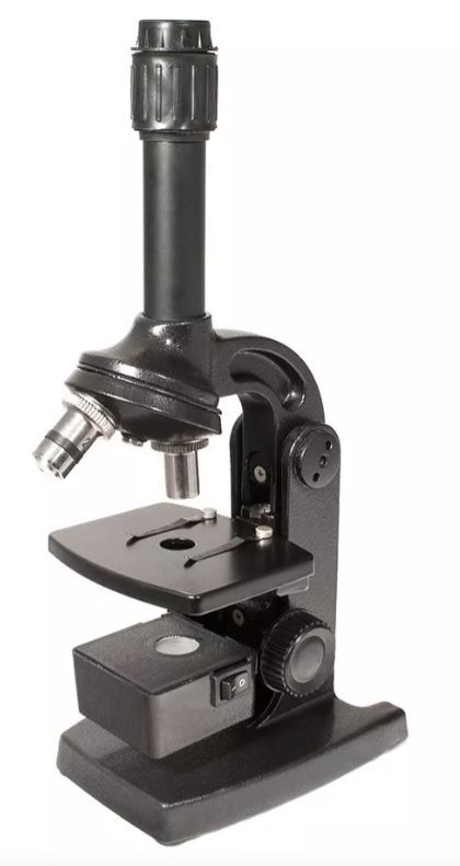 Микроскоп ЮННАТ 2П-1 80-400 Микроскоп с подсветкой (черный)