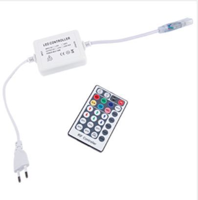 аксессуары для светильников ECOLA RF1606KSB LED STRIP 220V RGB RF CONTROLLER (IP20) 600W 2,7A для ленты 220V 16X8 IP68 с радиопультом