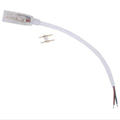 аксессуары для светильников ECOLA SCJN14ESB LED STRIP 220V CONNECTOR кабель питания 150мм с муфтой и разъемом IP68 для ленты 14X7