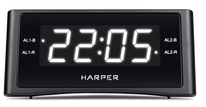Радиочасы будильник HARPER HCLK-1007 WHITE LED