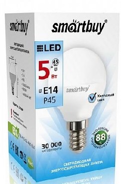 Светодиодная лампа SMARTBUY (SBL-P45-05-40K-E14) 5W/4000/E14