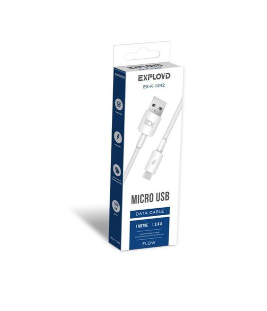 КАБЕЛЬ USB MICRO / MINI EXPLOYD EX-K-1242 Дата-кабель USB - microUSB 1М белый